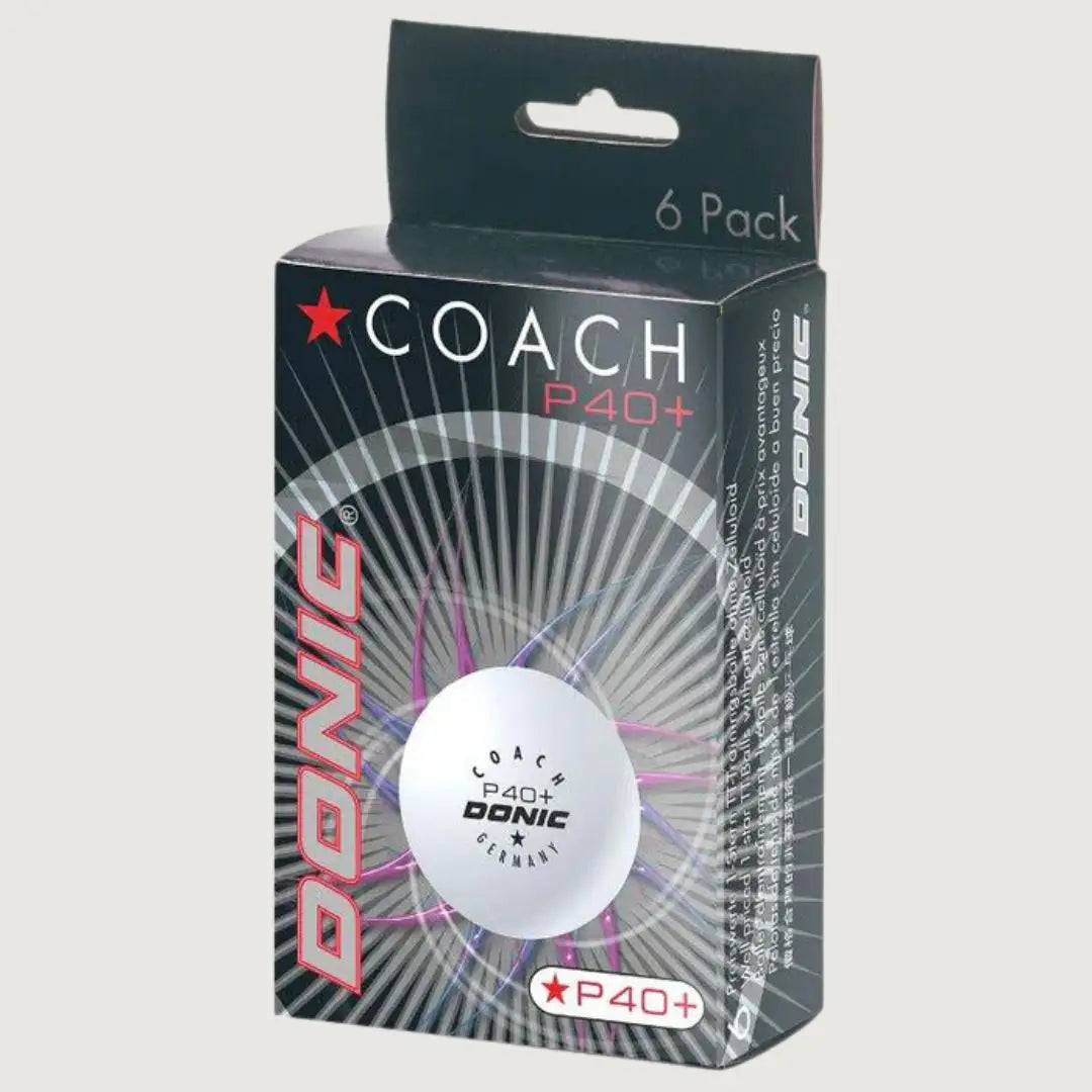 Donic P40+ Table Tennis Ball - * White - Pack of 6 - Table Tennis Balls - Pro Sports | Shop online in Kuwait