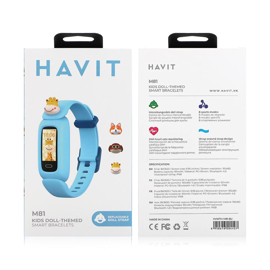 Havit M81 Kids Fitness Tracker - Blue