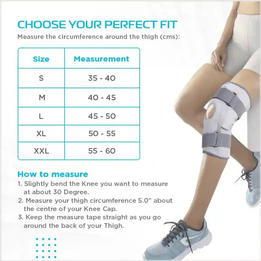 VISSCO Stretchable Hinged Elastic with Open Patella