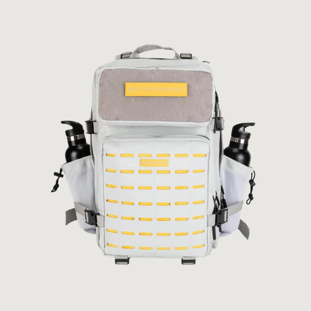 BFA Large Gym Backpack - Grey & Yellow 45L