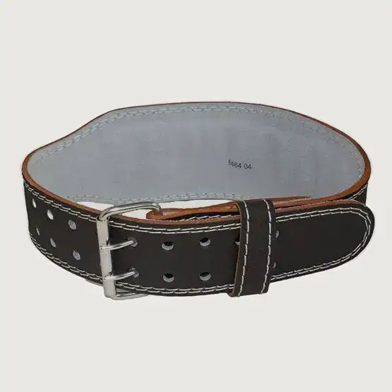 Grizzly 4-inch lifting belt, padded genuine leather — Pro Sports Kuwait
