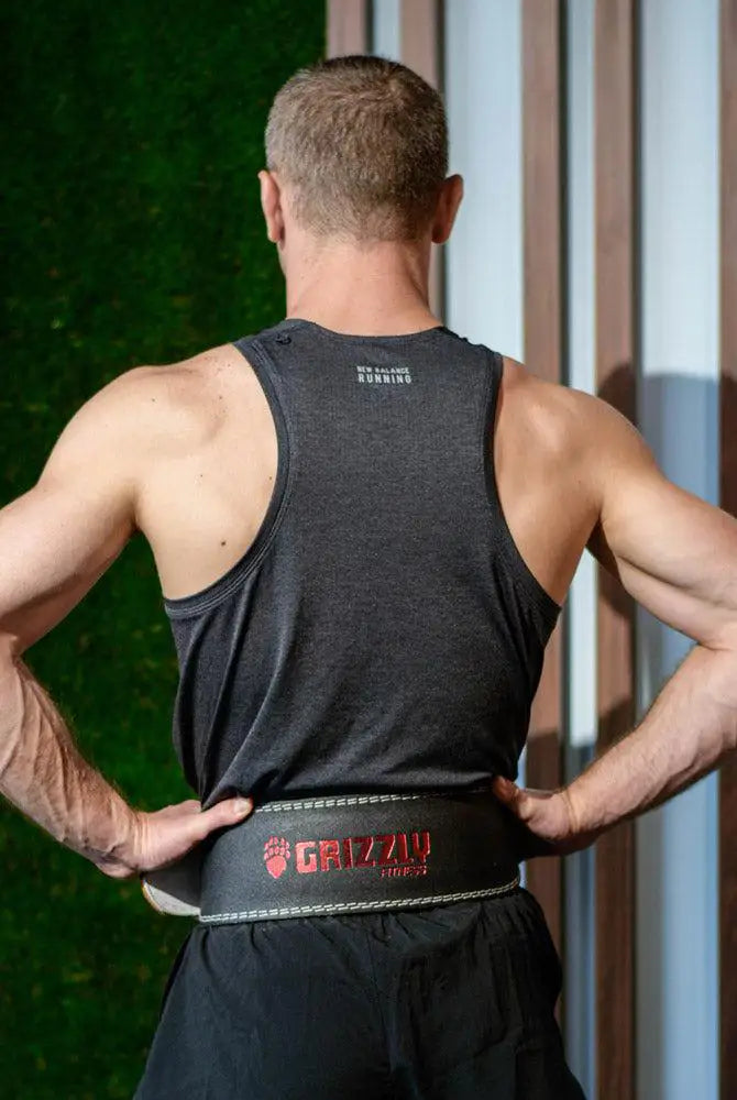 Grizzly Enforcer 4 inch genuine leather weight belt — Pro Sports Kuwait