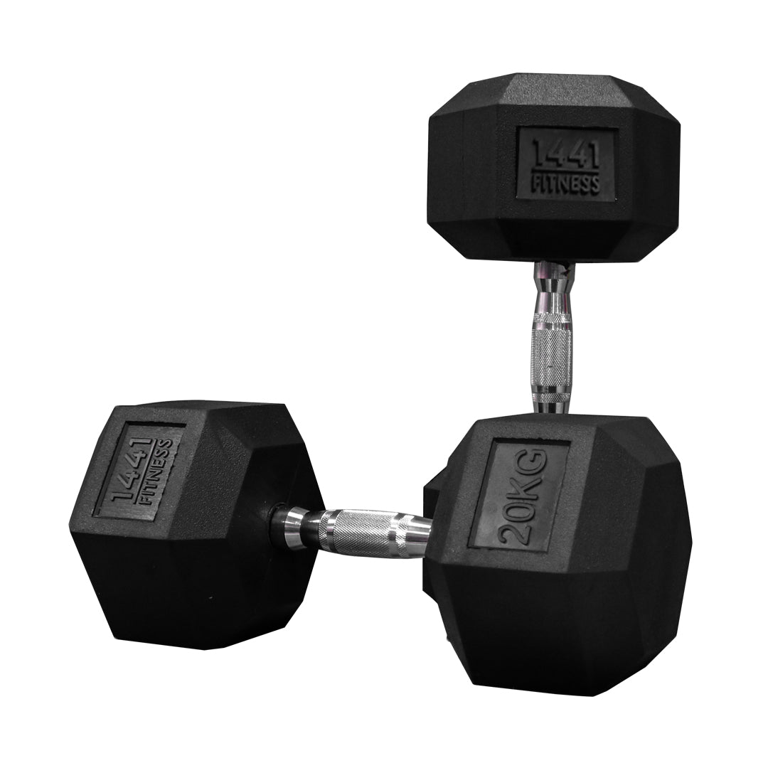 1441 Fitness Hex Dumbbells - 20 kg Pair-Hex Dumbbells-Pro Sports