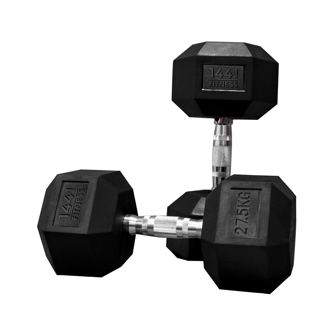 1441 Fitness Hex Dumbbells - 27.5 kg Pair-Hex Dumbbells-Pro Sports