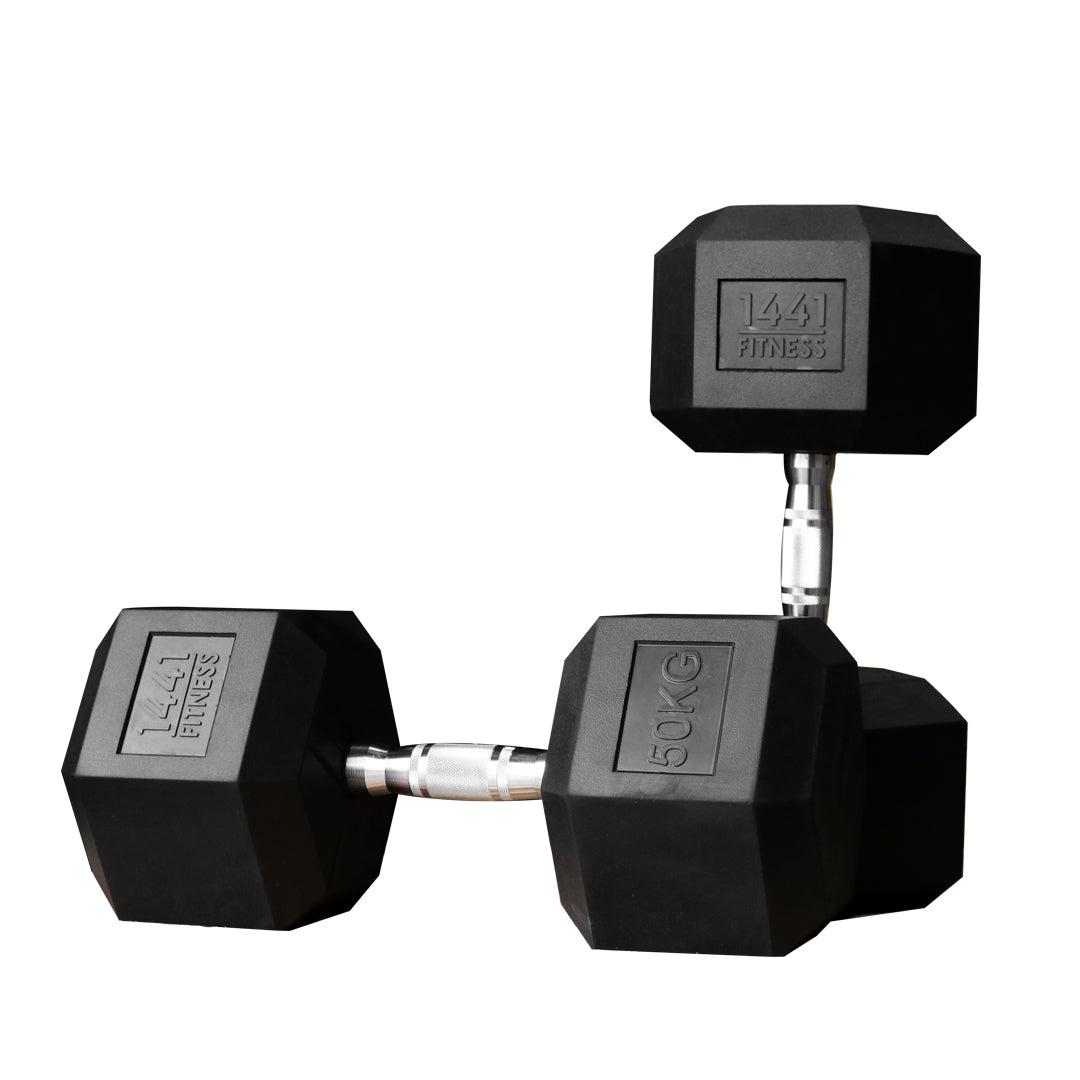 1441 Fitness Hex Dumbbells - 50 kg Pair-Hex Dumbbells-Pro Sports
