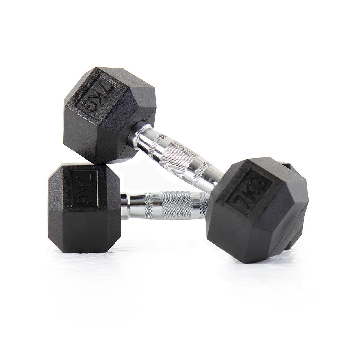 1441 Fitness Hex Dumbbells - 7 kg Pair-Hex Dumbbells-Pro Sports