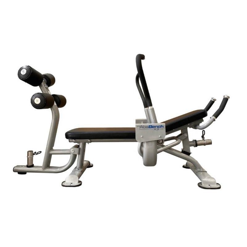 AbCoaster The AbsBench X3 - Silver-Exercise Benches-Pro Sports