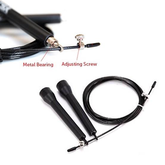 Adjustable Cable Skipping Rope with Ball Bearings-Jump Rope-Pro Sports