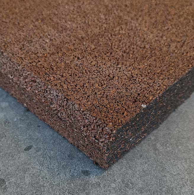 Dark Orange Recycled Rubber Gym Flooring Tiles - 50x50x2 cm - Set of 4-Gym Flooring-Pro Sports