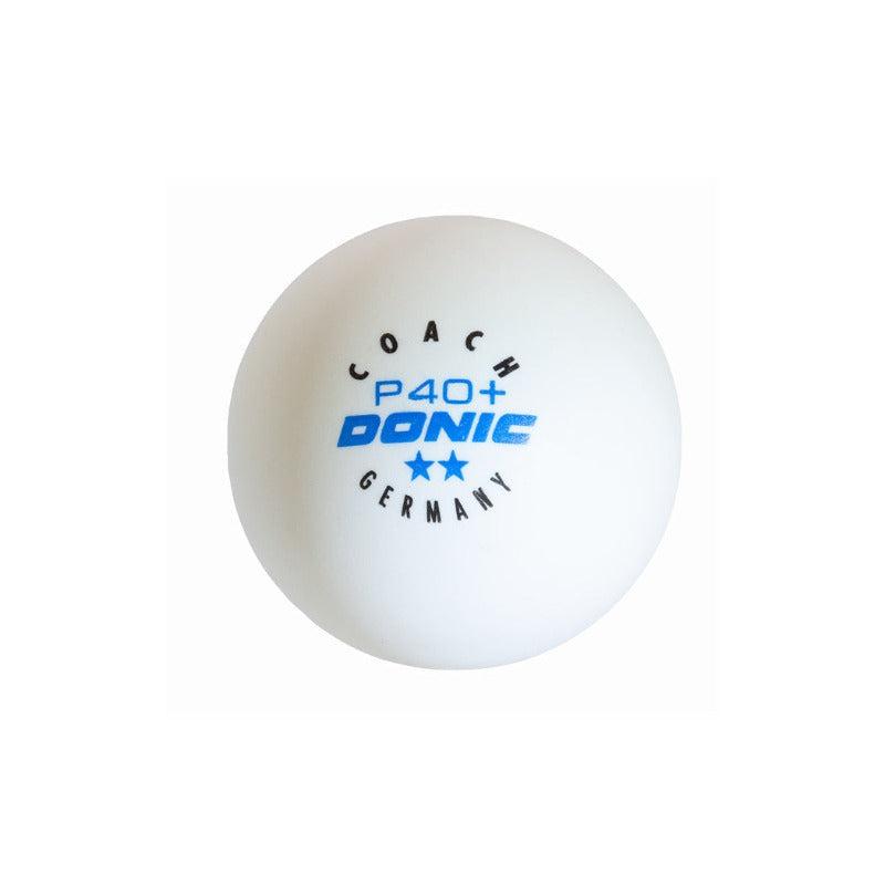 Donic P40+ Coach Table Tennis Ball ** White - Pack of 6-Table Tennis Balls-Pro Sports