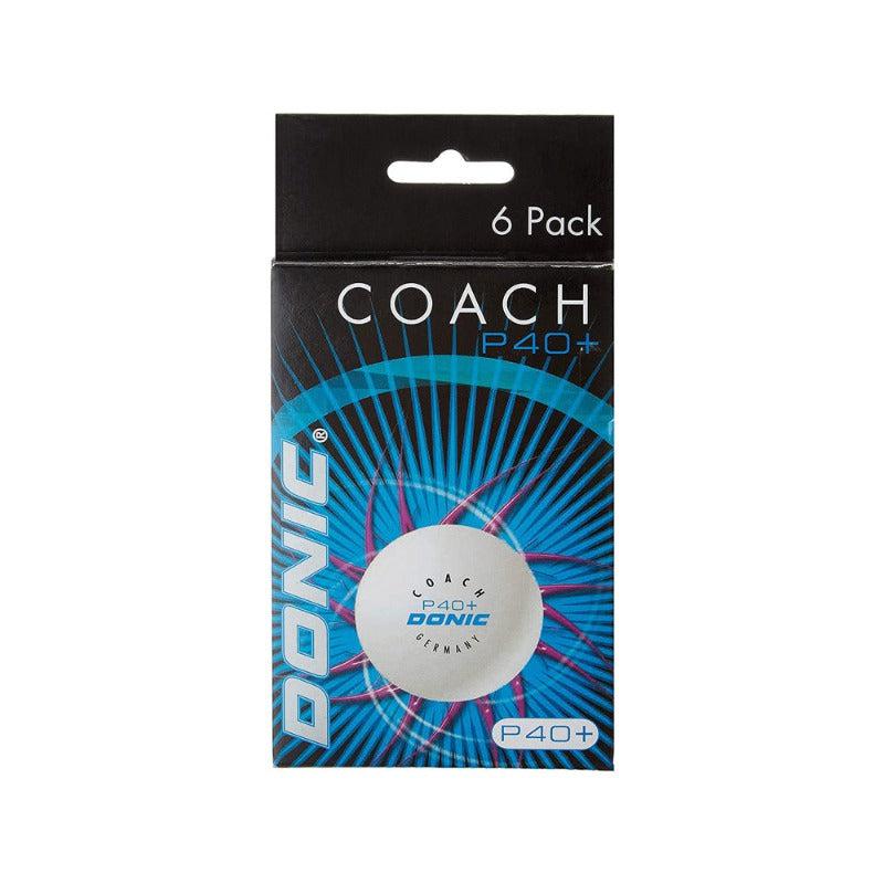 Donic P40+ Coach Table Tennis Ball ** White - Pack of 6-Table Tennis Balls-Pro Sports