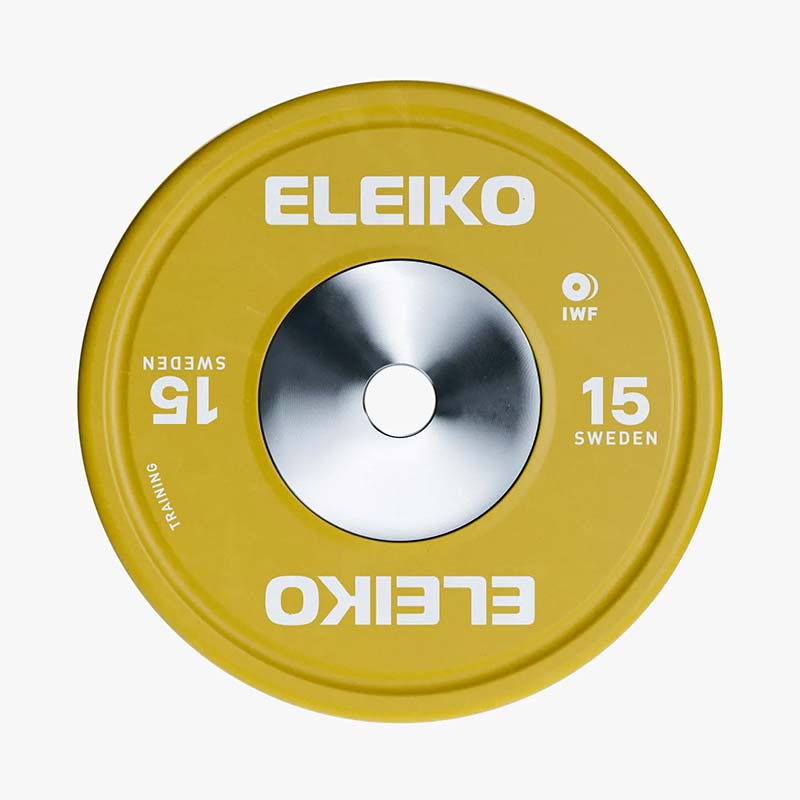 Eleiko IWF Weightlifting Training Plate - 15 kg-Weight Plates-Pro Sports