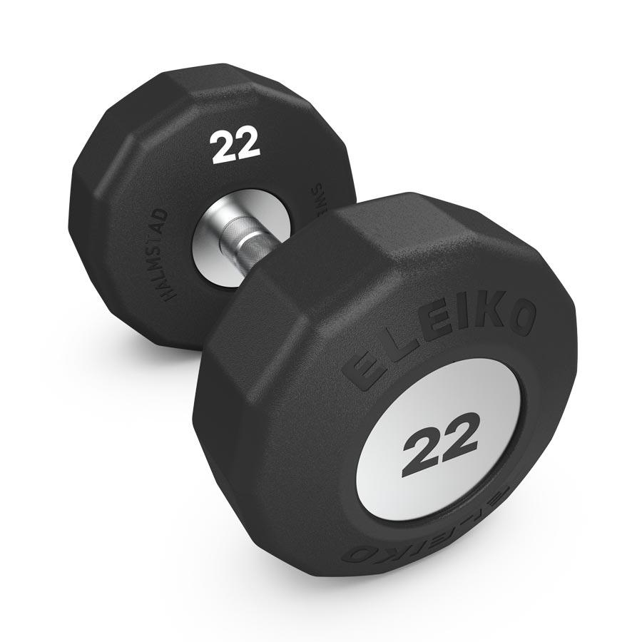 Eleiko Rotating Evo Single Dumbbell - 22 kg-Hex Dumbbells-Pro Sports