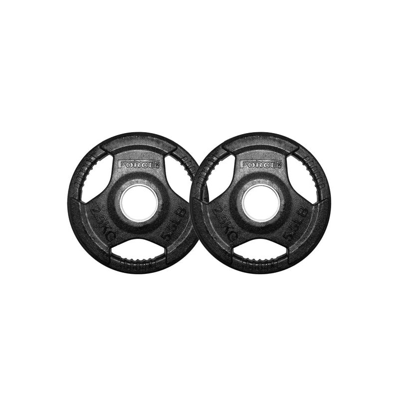 Force USA Rubber Coated Olympic Weight Plate - 2.5 kg Pair-Tri Grip Plates-Pro Sports