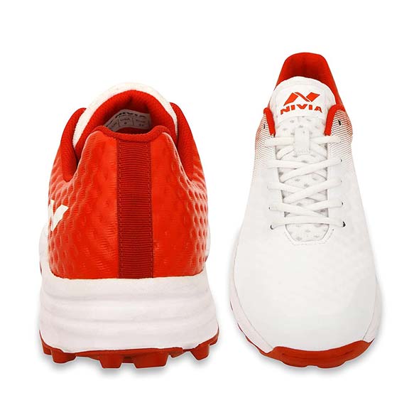 Nivia Crick 1000 Cricket Shoes - Red/White-Cricket Shoes-Pro Sports