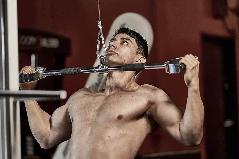 Revolving Straight D Handle Pulldown Bar - 86 cm-Cable Attachments-Pro Sports