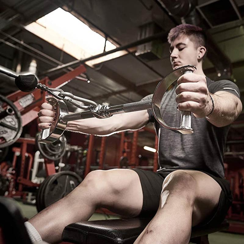 Revolving Straight Lat Pulldown Bar with D Handle - 89 cm-Cable Attachments-Pro Sports