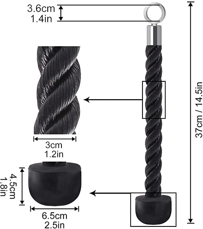 Single Tricep Rope-Cable Attachments-Pro Sports