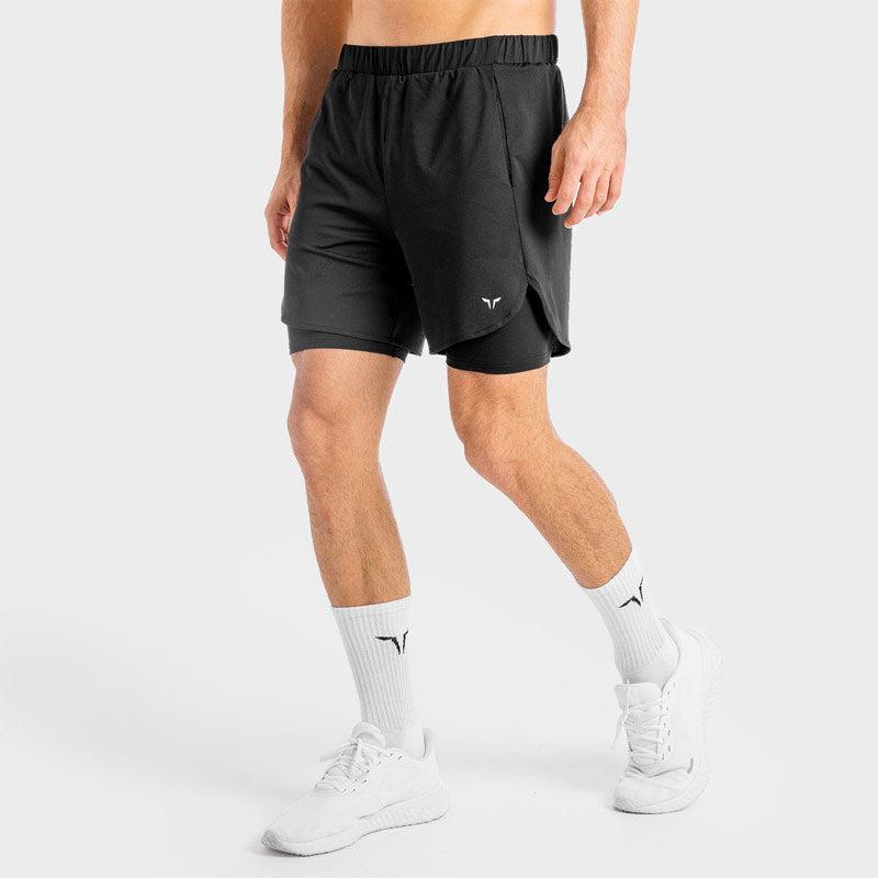 SQUATWOLF Core Mesh 2-in-1 Shorts - Onyx-Shorts-Pro Sports
