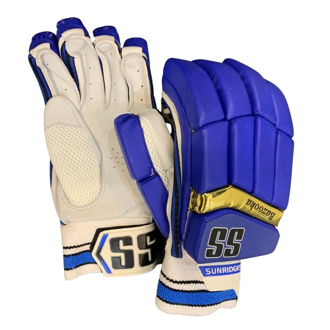 SS Bazooka Batting Gloves - Blue Delhi-Batting Gloves-Pro Sports