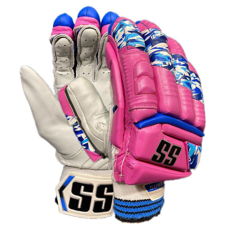 SS Super Test Cricket Batting Gloves Men - Pink-Batting Gloves-Pro Sports