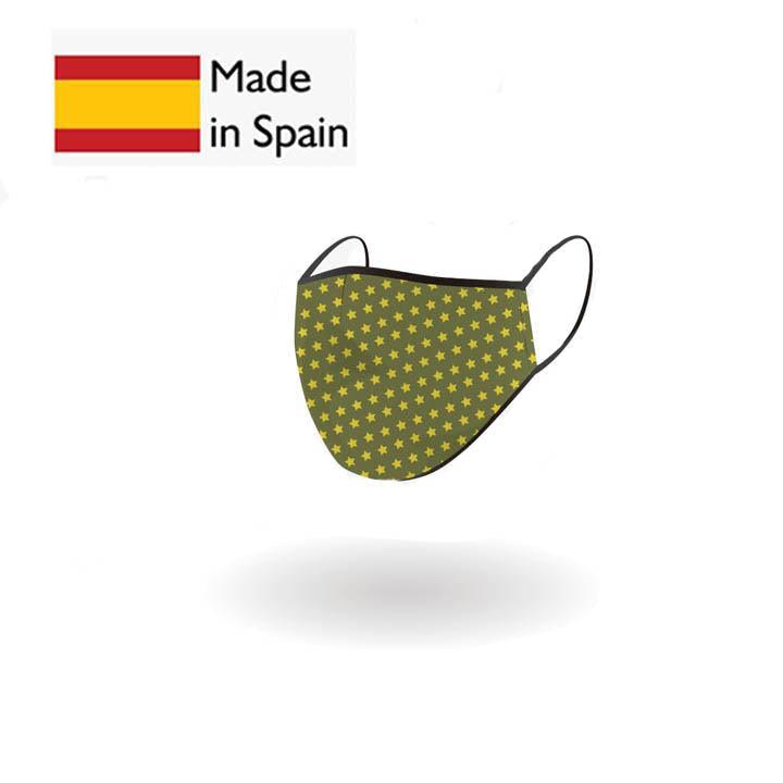 WDX Reusable Hygienic Mask for Kids - Gold Stars-Mask-Pro Sports