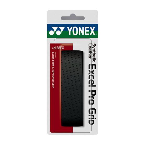 Yonex AC128EX Synthetic Leather Excel Pro Grip - Black-Badminton Accessories-Pro Sports