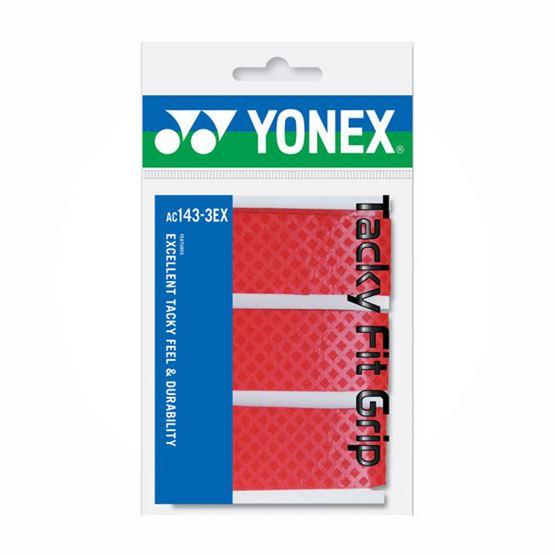 Yonex Tacky Fit Grip (3 wraps) - Red-Badminton Accessories-Pro Sports