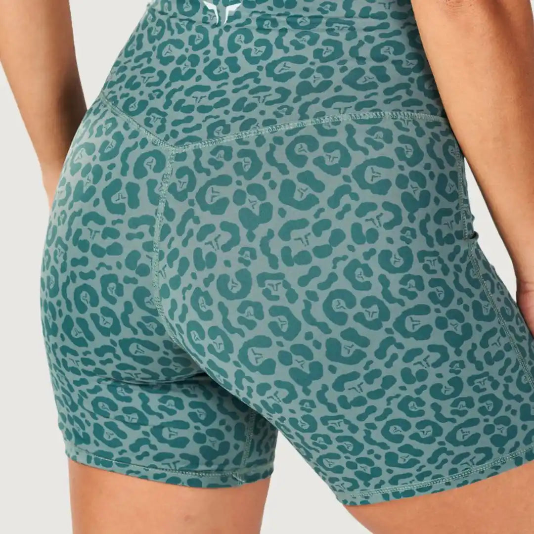 Squatwolf Untamed 5" Biker Shorts – Dark Forest Print