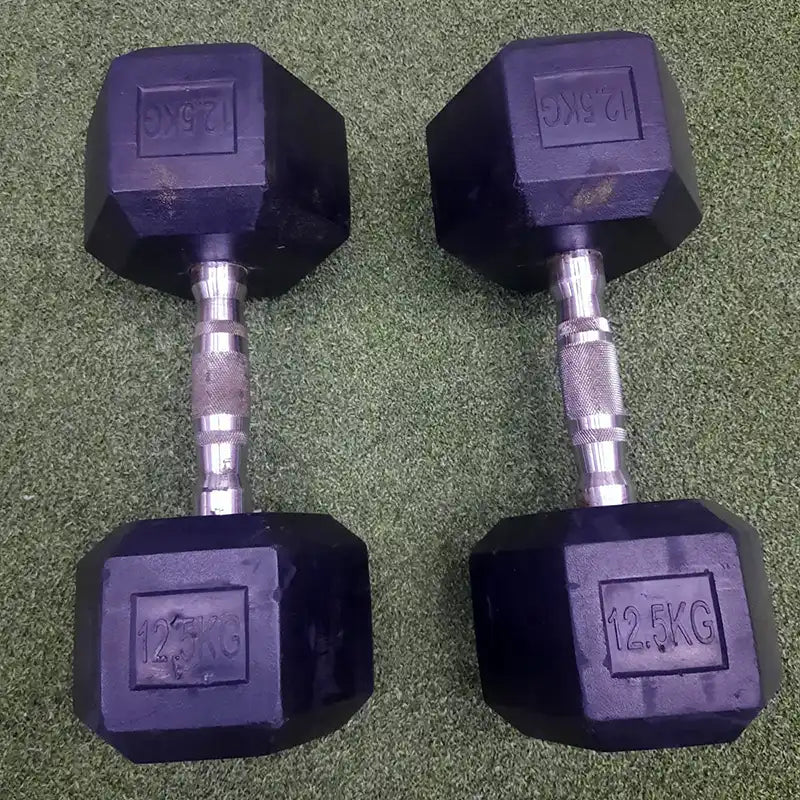Hex Dumbbells - 12.5 kg Pair - Pre-Owned
