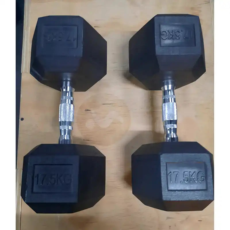 Hex Dumbbells - 17.5 kg Pair - Pre-Owned