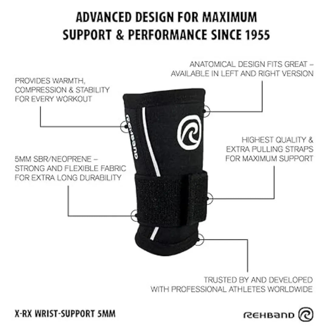 Rehband X‑RX Wrist Support –(Left) 5 mm