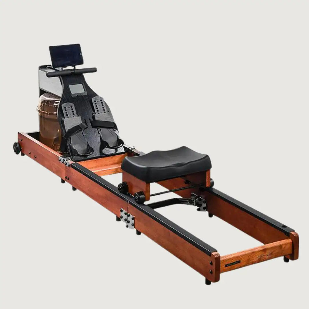King Smith Tri-Fold Water Rowing Machine - Red Oak