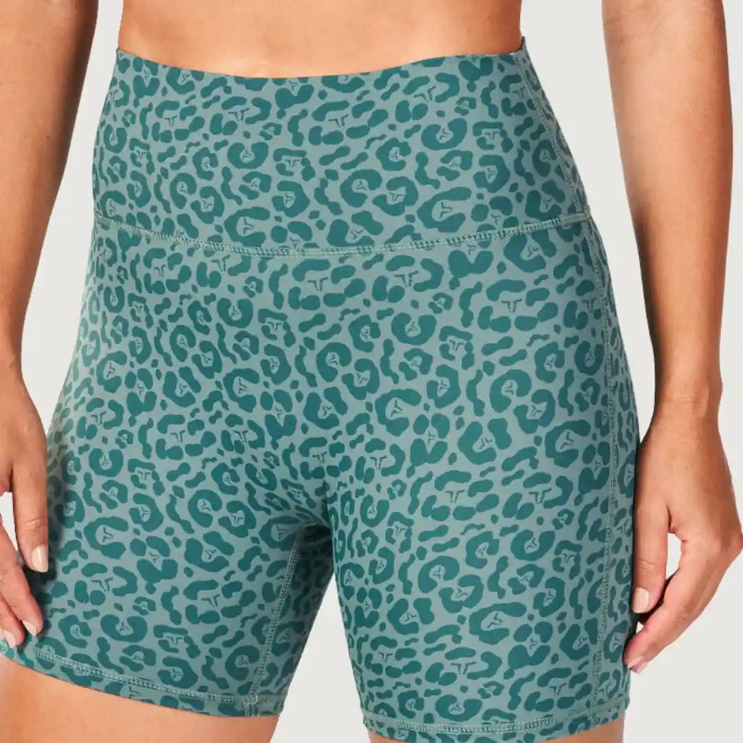 Squatwolf Untamed 5" Biker Shorts – Dark Forest Print