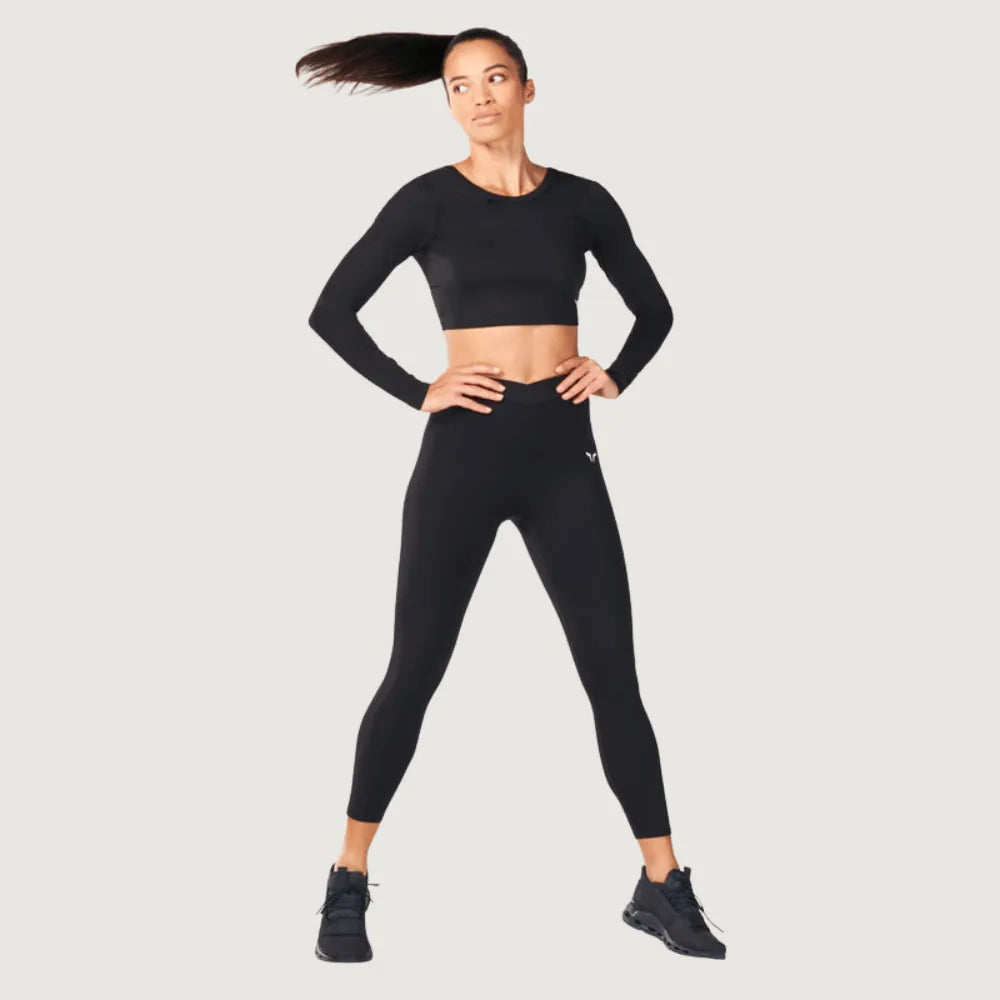 Squatwolf Crossover Leggings 24" – Black