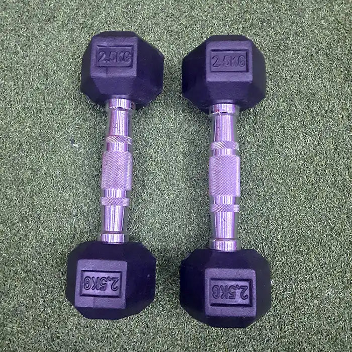 Hex Dumbbells - 2.5 kg Pair - Pre-Owned