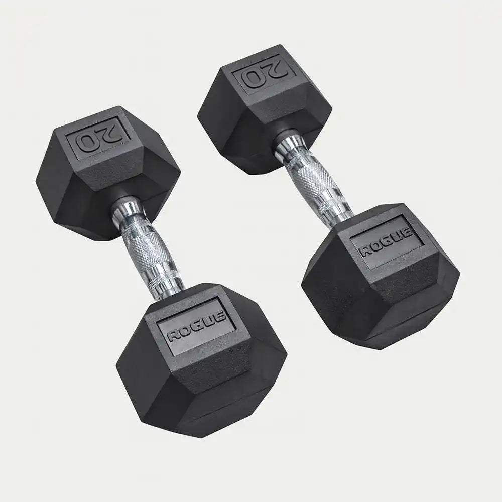 Rogue Rubber Hex Dumbbells LB - Pair - Dumbbells Hex - Pro Sports | Shop online in Kuwait