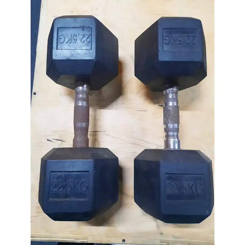 Hex Dumbbells - 22.5 kg Pair - Pre-Owned