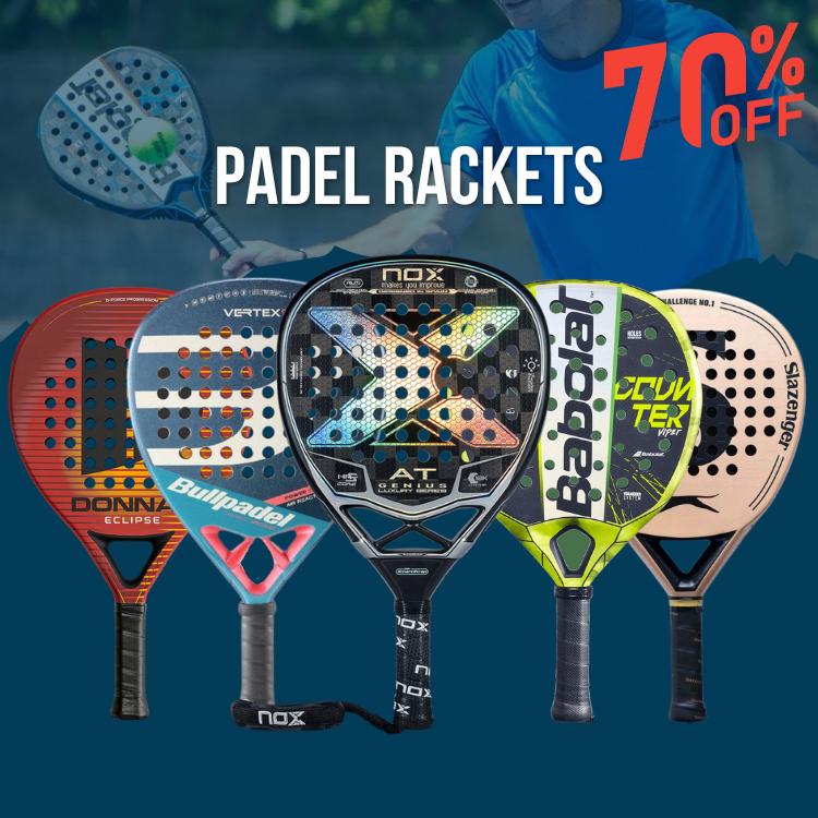 Padel Rackets on Sale 70% on Pro Sports