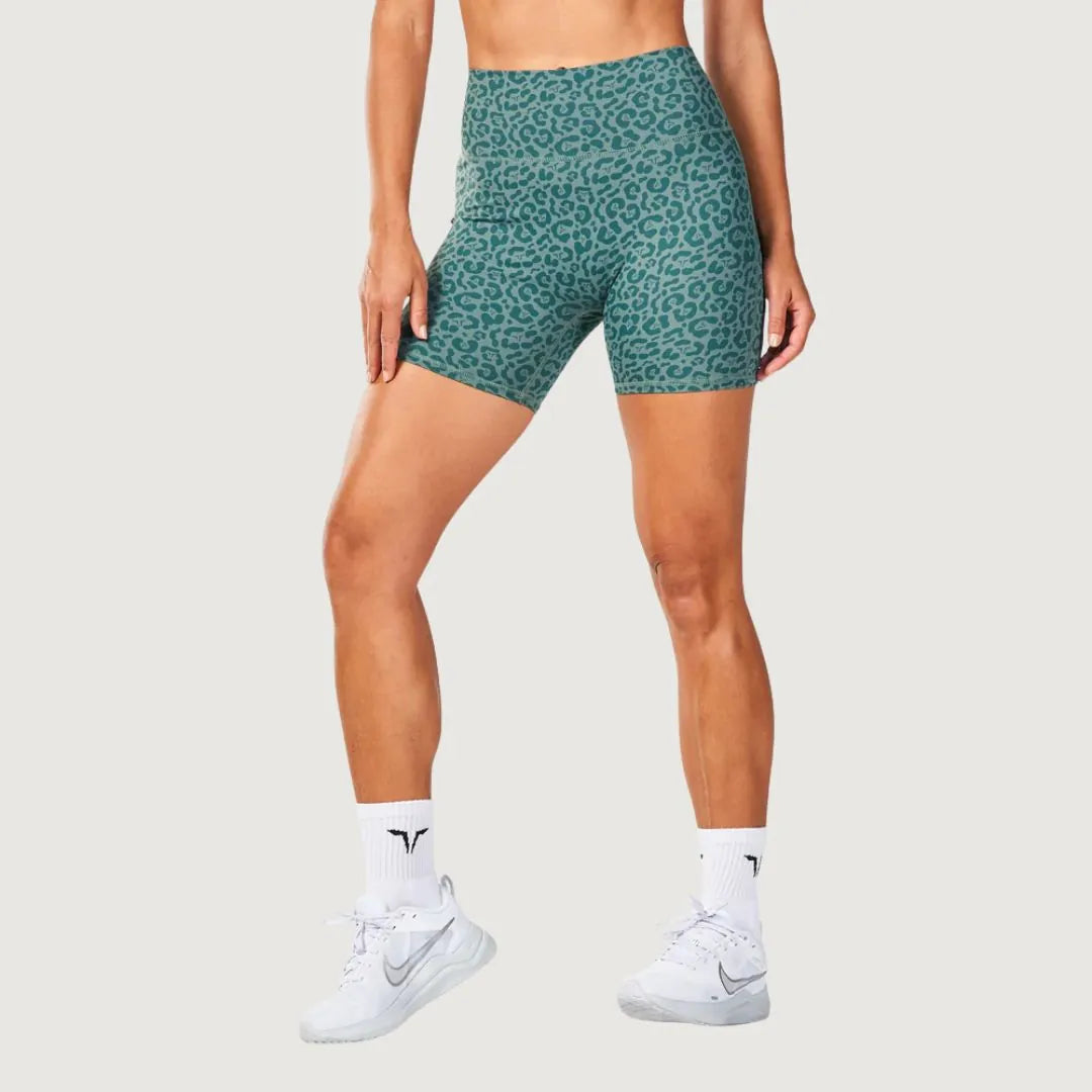 Squatwolf Untamed 5" Biker Shorts – Dark Forest Print