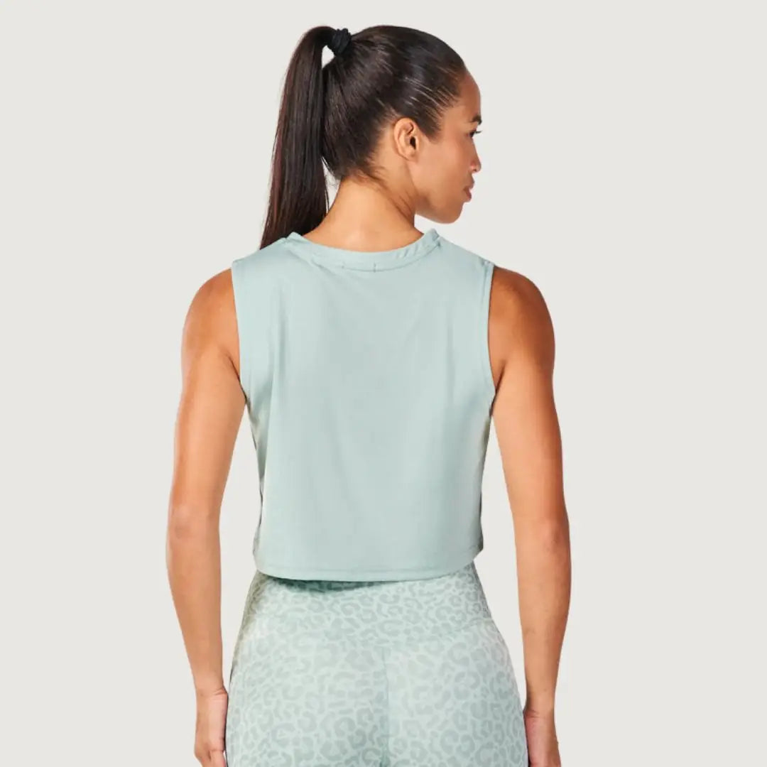 Squatwolf Core Crop Tank - Surf Spray