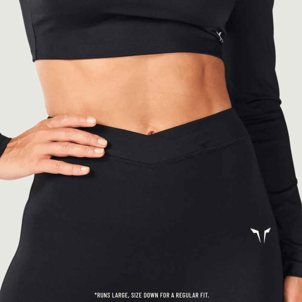 Squatwolf Crossover Leggings 24" – Black
