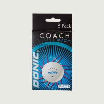 Donic P40+ Coach Table Tennis Ball White - Pack of 6 - Table Tennis Balls - Pro Sports | Shop online in Kuwait