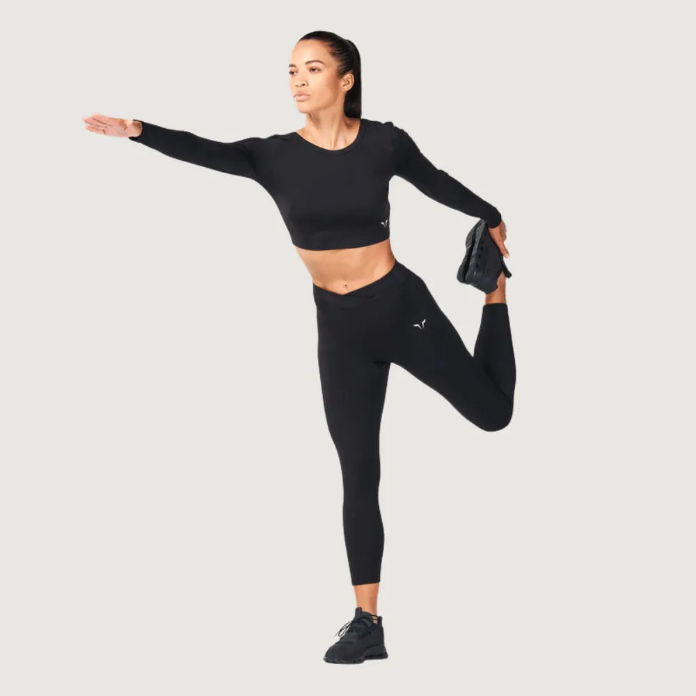 Squatwolf Crossover Leggings 24" – Black