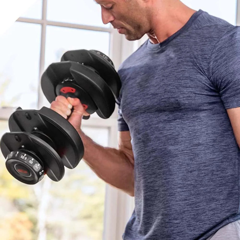 GRIT Fitness Adjustable Weight Dumbbells Pair - 2.5 to 24 kg (Single)