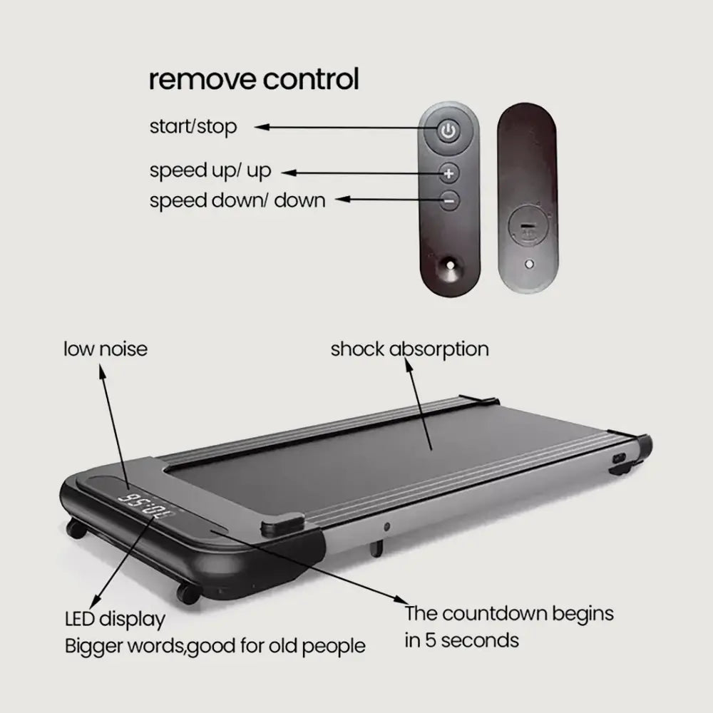 Black Bull UMWP102 Walking Pad Foldable Treadmill