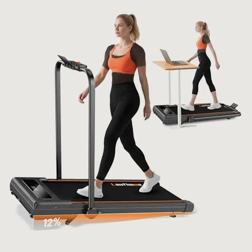 Black Bull 12% Auto Incline Walking Pad Treadmill (Handrail + Bluetooth)