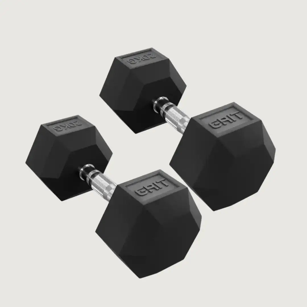 GRIT Hex Dumbbells - 20 kg Pair - Dumbbells Hex - Pro Sports | Shop online in Kuwait