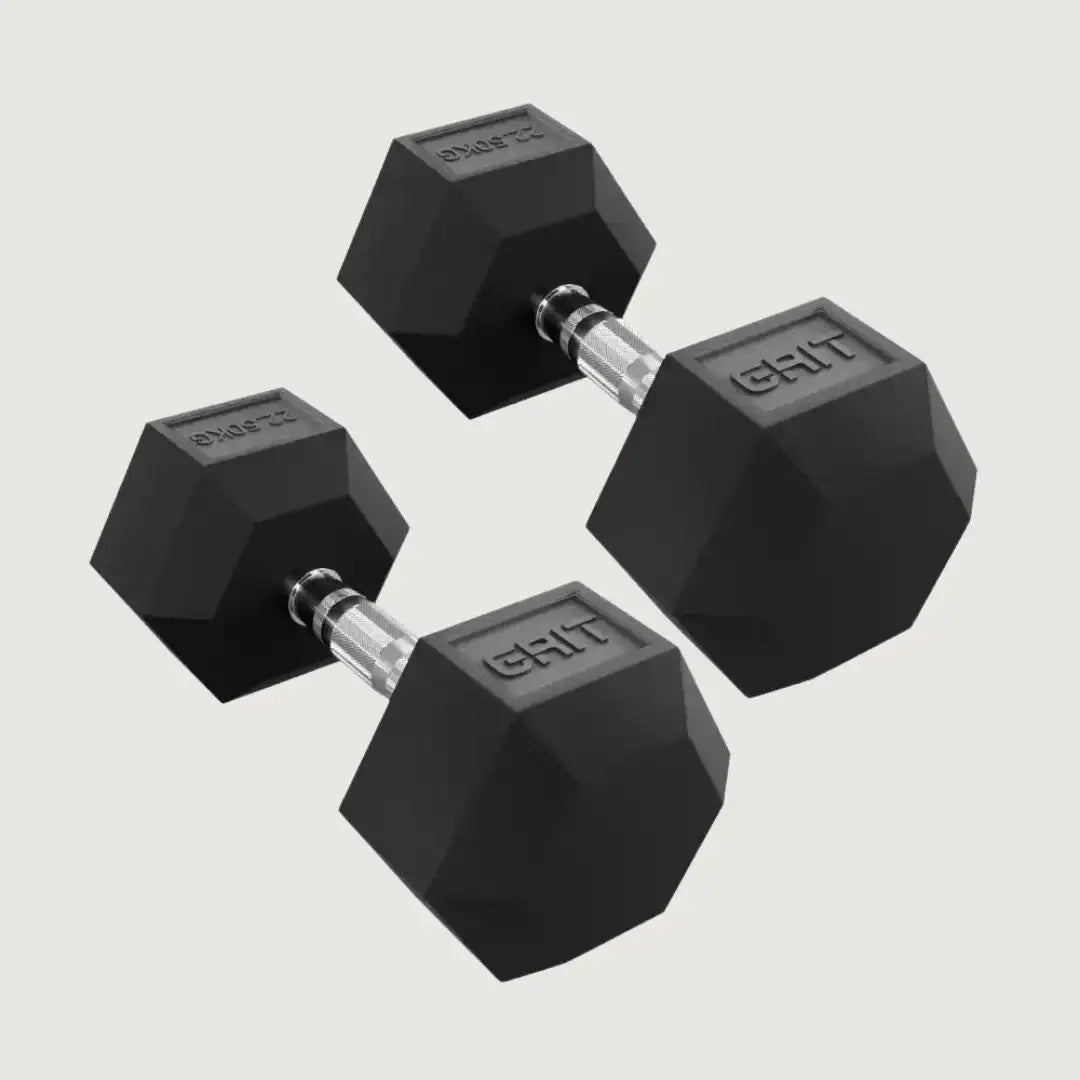 GRIT Hex Dumbbells - 22.5 kg Pair - Dumbbells Hex - Pro Sports | Shop online in Kuwait