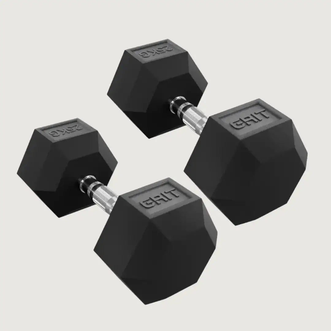 GRIT Hex Dumbbells - 25 kg Pair - Dumbbells Hex - Pro Sports | Shop online in Kuwait